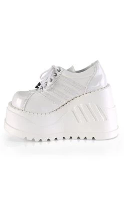 Cheap 🔔 Demonia STOMP-08 White Vegan Leather Platform 👟 Sneakers 🌟 -gothic-alternative-shoes Shop STOMP 08 White Vegan Leather Platform Sneakers Demonia 3 650x