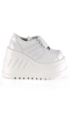 Cheap 🔔 Demonia STOMP-08 White Vegan Leather Platform 👟 Sneakers 🌟 -gothic-alternative-shoes Shop STOMP 08 White Vegan Leather Platform Sneakers Demonia 4 650x