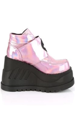 Buy 😉 Demonia STOMP-15 Pink Holographic Platform 👟 Sneakers 🔔 -gothic-alternative-shoes Shop STOMP 15 Pink Holographic Platform Sneakers Demonia 5 650x