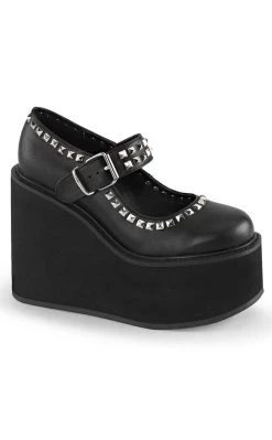 Coupon 🤩 Demonia SWING-03 Black Vegan Leather Platform Mary Janes ❤️
