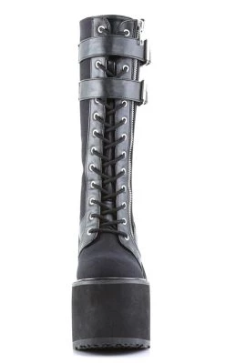 gothic-alternative-shoes Shop -gothic-alternative-shoes Shop SWING 221 Black Canvas Platform Knee High Boots Demonia 2 650x