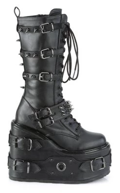 New π Demonia SWING-327 Black Vegan Leather Platform Knee High π₯Ύ Boots π 9 New π Demonia SWING-327 Black Vegan Leather Platform Knee High π₯Ύ Boots π -gothic-alternative-shoes Shop SWING 327 Black Vegan Leather Platform Knee High Boots Demonia 5 650x
