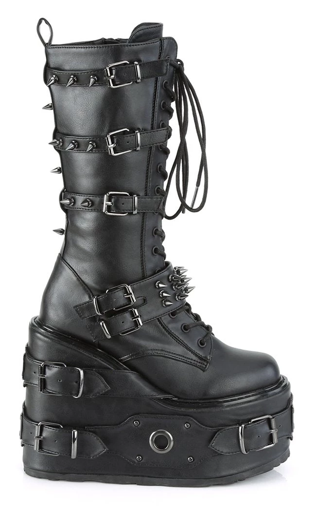 New π Demonia SWING-327 Black Vegan Leather Platform Knee High π₯Ύ Boots π 5 New π Demonia SWING-327 Black Vegan Leather Platform Knee High π₯Ύ Boots π - Image 5