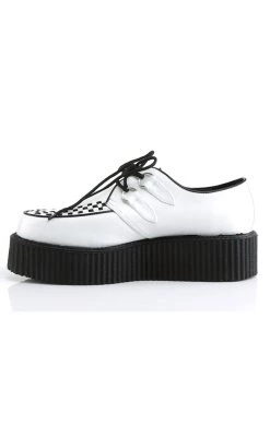 Best reviews of 🥰 Demonia V-CREEPER-502 White Vegan Leather Creepers 🛒 -gothic-alternative-shoes Shop V CREEPER 502 White Vegan Leather Creepers Demonia 3 650x