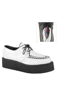 Best reviews of 🥰 Demonia V-CREEPER-502 White Vegan Leather Creepers 🛒