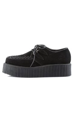 Brand new 😀 Demonia V-CREEPER-502S Black Vegan Suede Creepers 😀 -gothic-alternative-shoes Shop V CREEPER 502S Black Vegan Suede Creepers Demonia 3 650x