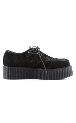 Brand new 😀 Demonia V-CREEPER-502S Black Vegan Suede Creepers 😀 -gothic-alternative-shoes Shop V CREEPER 502S Black Vegan Suede Creepers Demonia 5 650x
