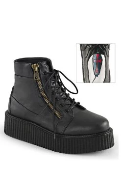 Budget 😉 Demonia V-CREEPER-571 Black Vegan Leather Creeper 🥾 Boots 💯