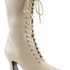Budget 🛒 Funtasma VICTORIAN-120 Cream Pu 🥾 Boots ✨