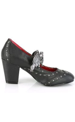 Coupon 💯 Demonia VIVIKA-32 Black Vegan Leather Studded Bat Mary Jane 👠 Heels 🤩 -gothic-alternative-shoes Shop VIVIKA 32 Black Vegan Leather Studded Bat Mary Jane Heels Demonia 5 650x